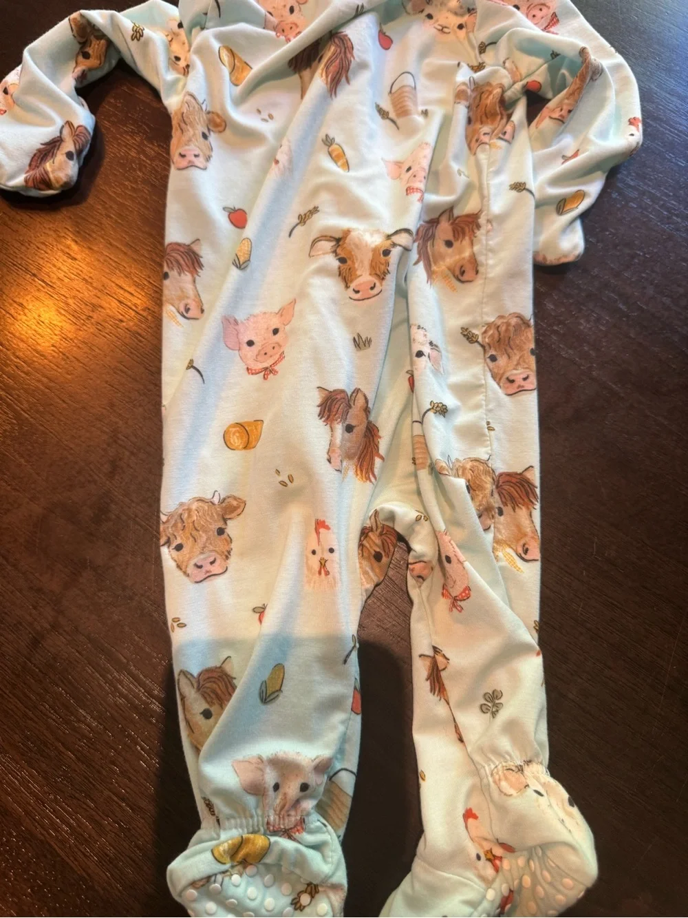 Angel Dear Cute Farm Animals Bamboo Footie 0–3M